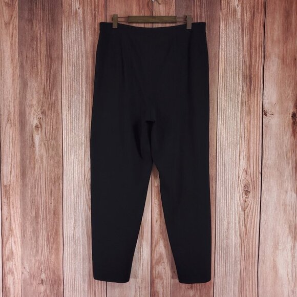 Exclusively Misook Womens Size 2X Black Straight Leg Stretch Knit Elastic Waist - Picture 2 of 10